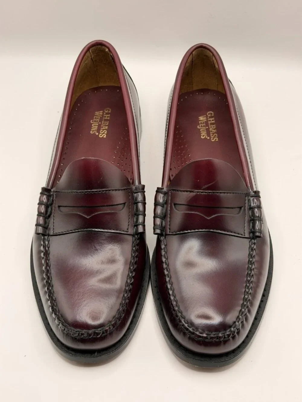 G.H.BASS Wine Penny Leather Loafer Mens Sz 10.5